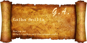 Galba Anilla névjegykártya